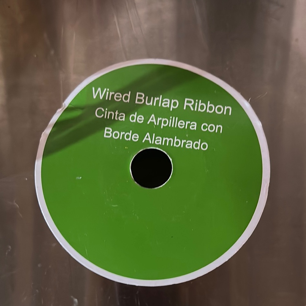 Red Burlap Ribbon Roll - Picture 2 of 3